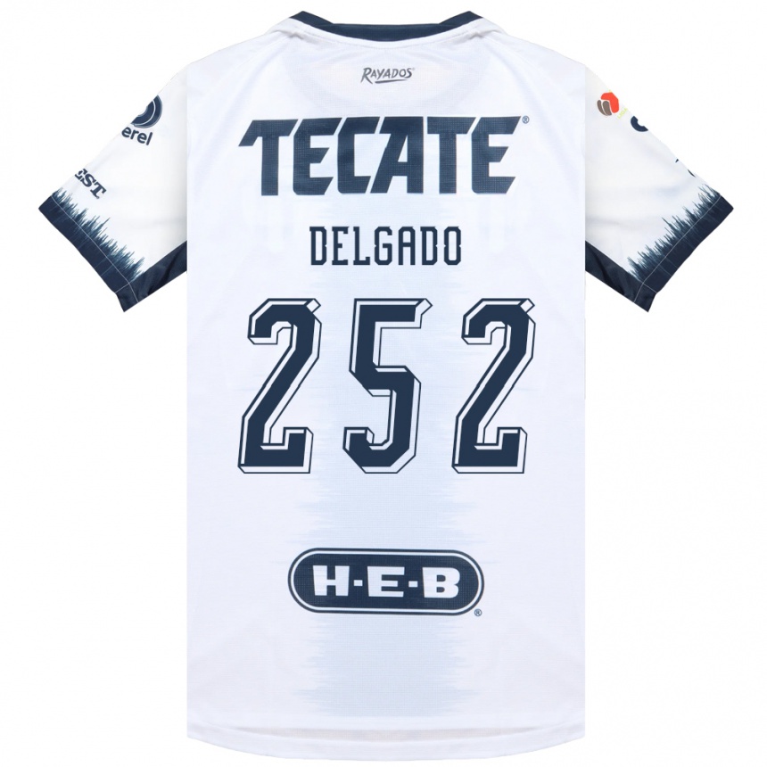ילדים כדורגל Jorge Delgado #252 לבן כחול דיו אדום הרחק ג'רזי 2026/27