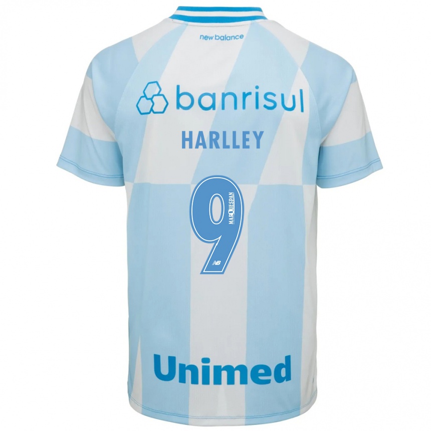 ילדים כדורגל Harlley #9 כחול בהיר לבן הרחק ג'רזי 2026/27