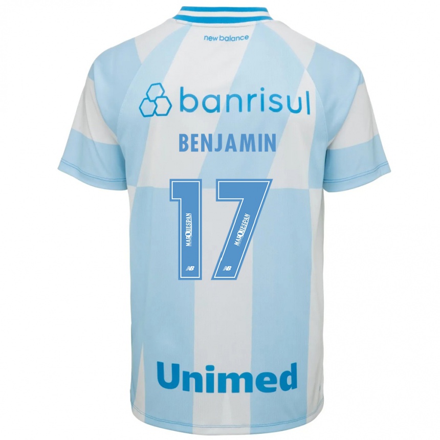 ילדים כדורגל Benjamin #17 כחול בהיר לבן הרחק ג'רזי 2026/27