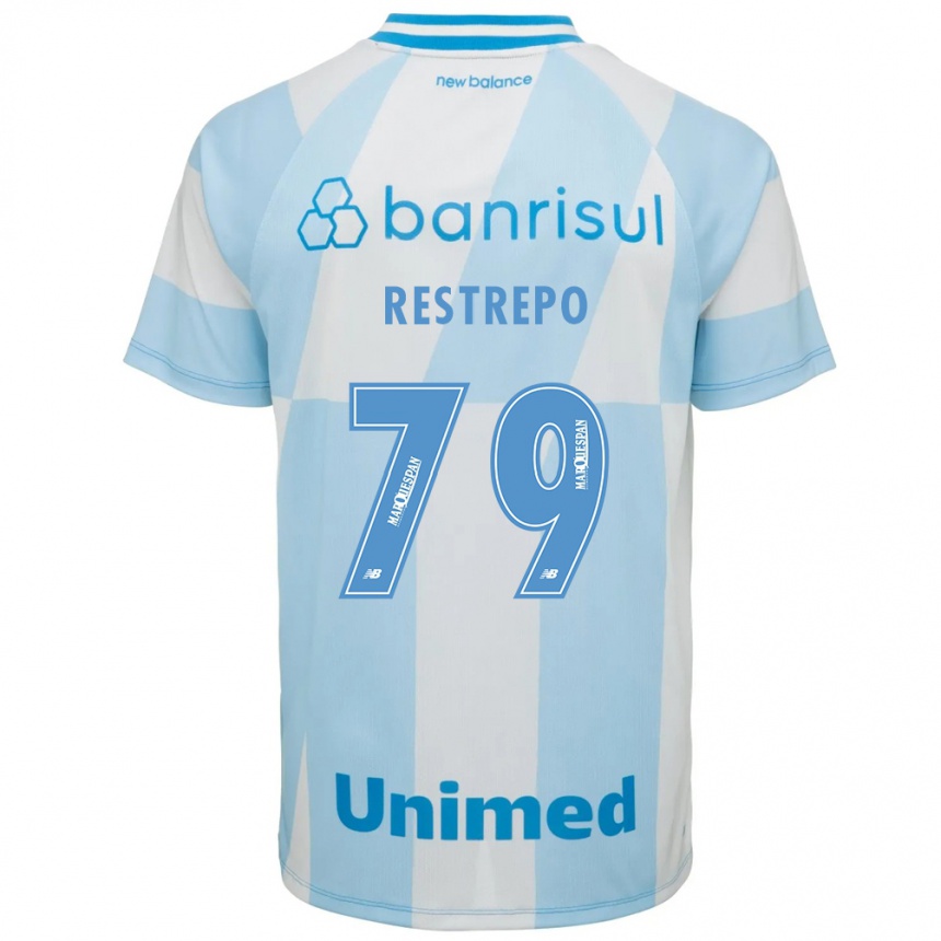 ילדים כדורגל Kelly Restrepo #79 כחול בהיר לבן הרחק ג'רזי 2026/27