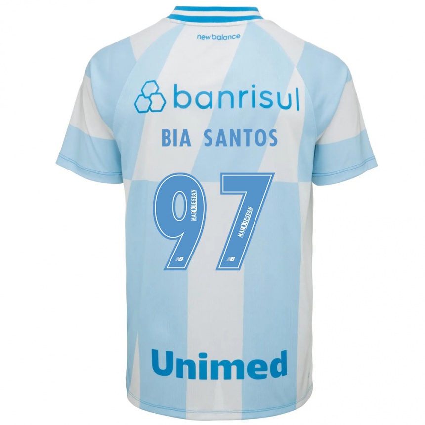 ילדים כדורגל Bia Santos #97 כחול בהיר לבן הרחק ג'רזי 2026/27
