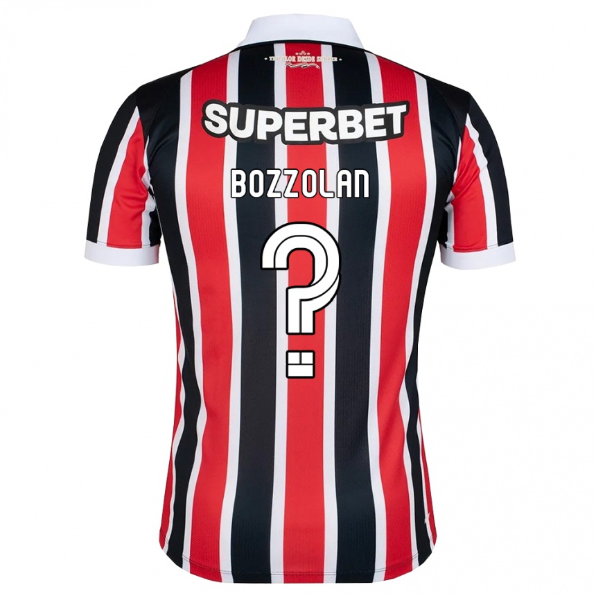 ילדים כדורגל Gabriel Bozzolan #0 אדום לבן שחור הרחק ג'רזי 2026/27