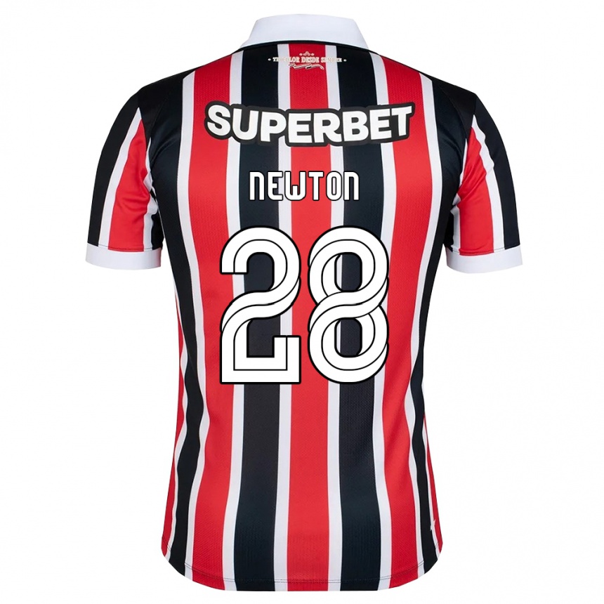ילדים כדורגל Newton #28 אדום לבן שחור הרחק ג'רזי 2026/27