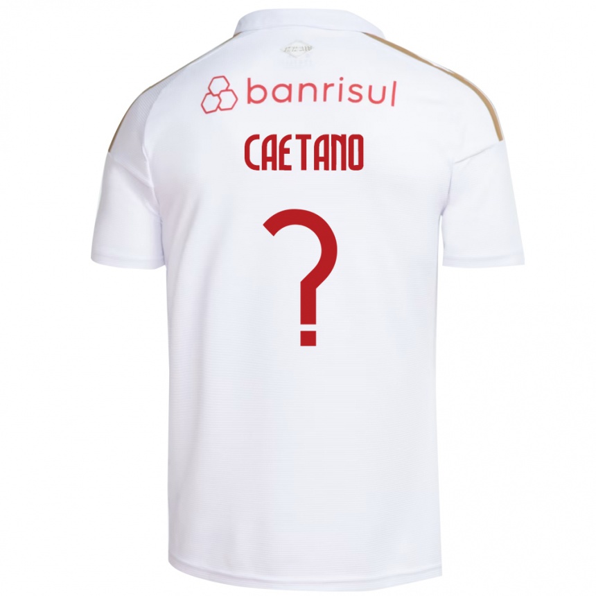 ילדים כדורגל Caetano #0 אדום לבן הרחק ג'רזי 2026/27