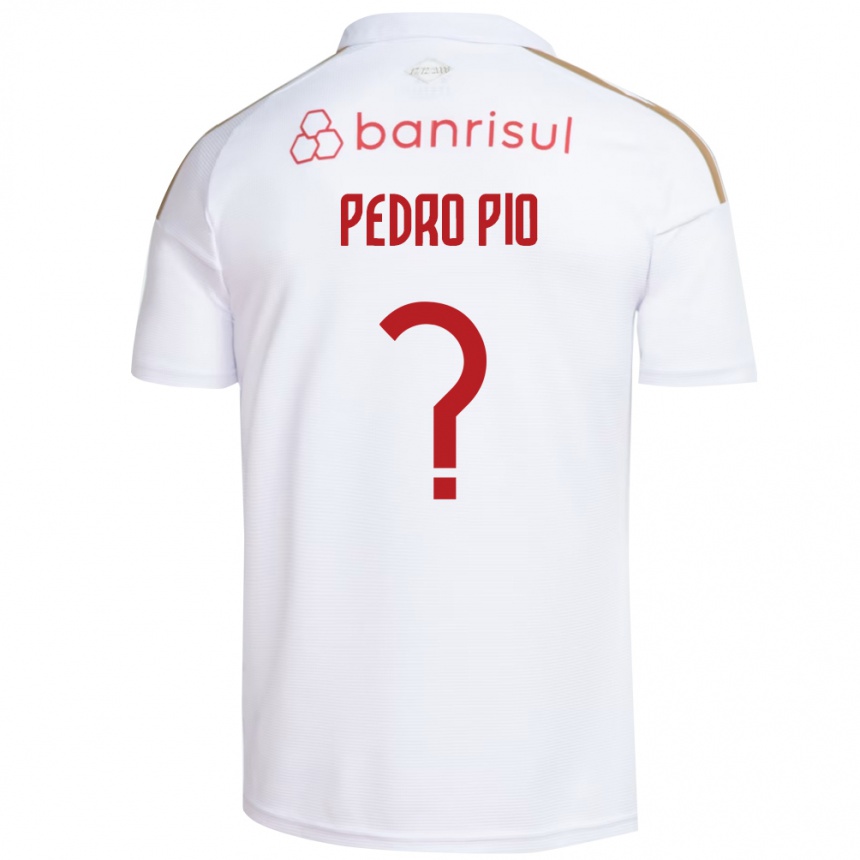 ילדים כדורגל Pedro Pio #0 אדום לבן הרחק ג'רזי 2026/27