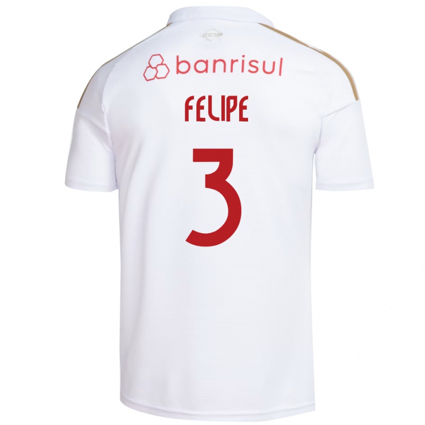 ילדים כדורגל Gabriel Felipe #3 אדום לבן הרחק ג'רזי 2026/27