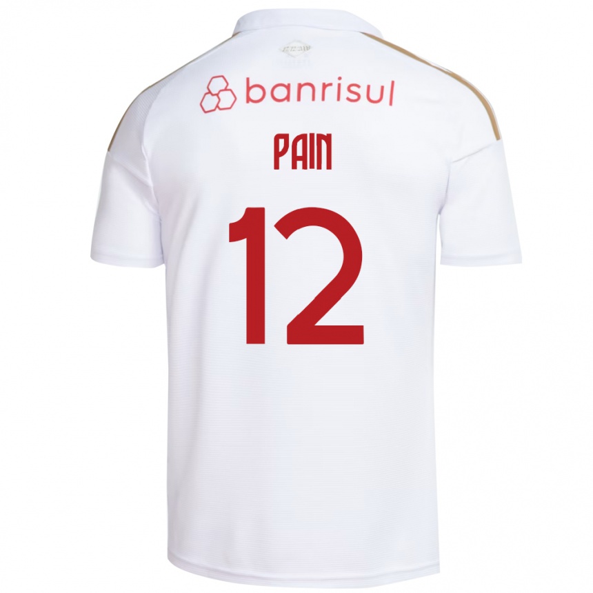 ילדים כדורגל Luan Pain #12 אדום לבן הרחק ג'רזי 2026/27