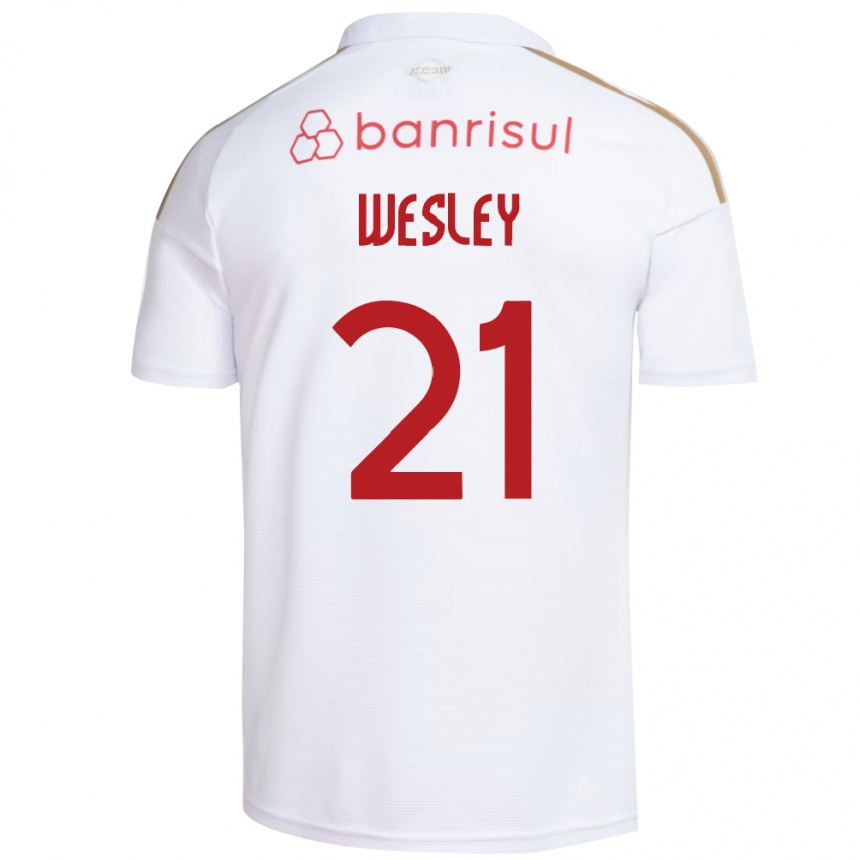 ילדים כדורגל Wesley #21 אדום לבן הרחק ג'רזי 2026/27