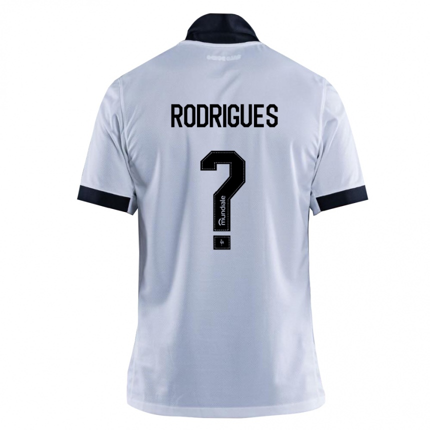 ילדים כדורגל Vinicius Rodrigues #0 שחור לבן הרחק ג'רזי 2026/27