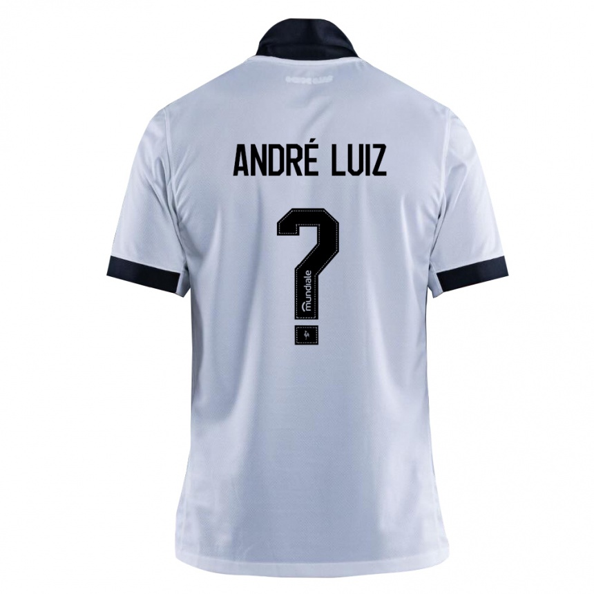 ילדים כדורגל André Luiz #0 שחור לבן הרחק ג'רזי 2026/27