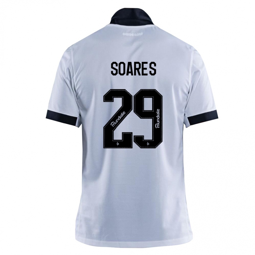 ילדים כדורגל Cauã Soares #29 שחור לבן הרחק ג'רזי 2026/27