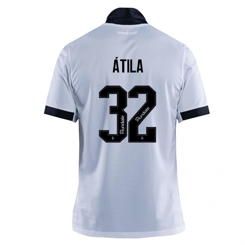 ילדים כדורגל Gabriel Átila #32 שחור לבן הרחק ג'רזי 2026/27
