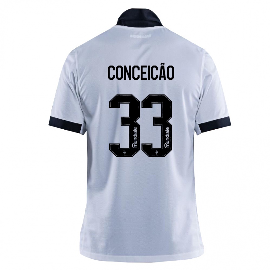 ילדים כדורגל Robert Conceição #33 שחור לבן הרחק ג'רזי 2026/27