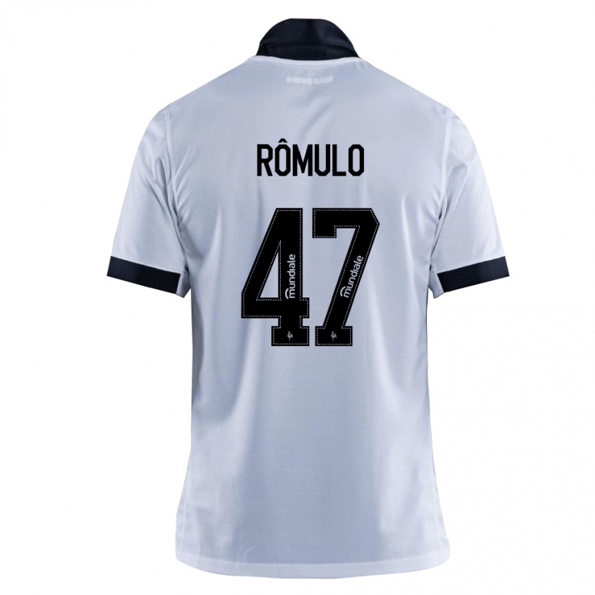 ילדים כדורגל Rômulo #47 שחור לבן הרחק ג'רזי 2026/27