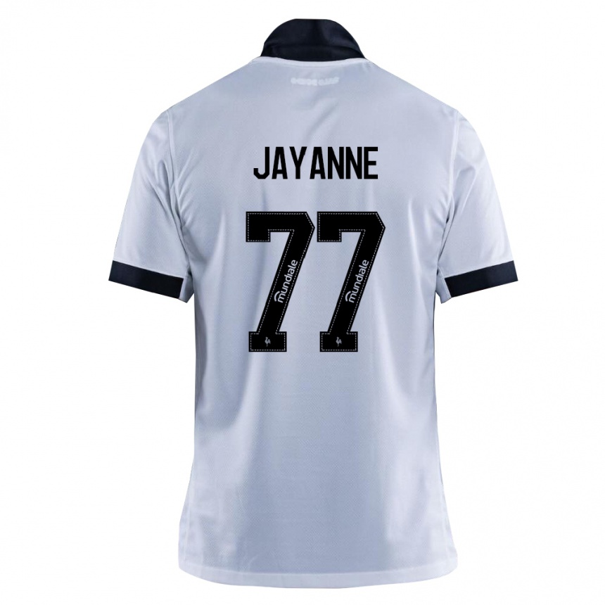 ילדים כדורגל Jayanne #77 שחור לבן הרחק ג'רזי 2026/27