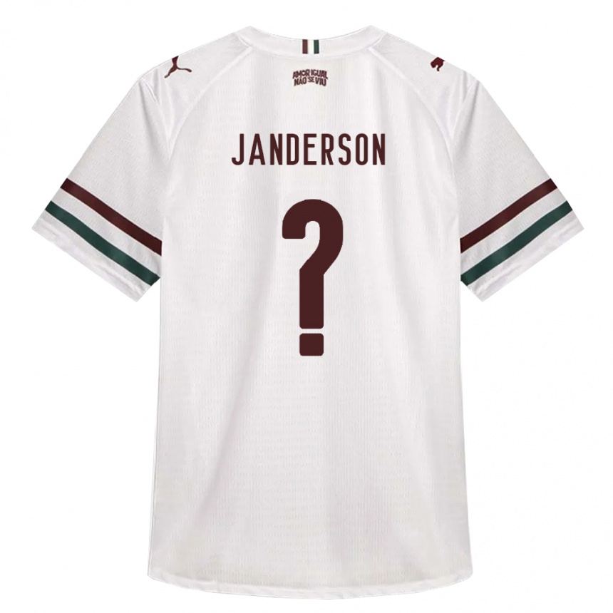 ילדים כדורגל Janderson #0 לבן ירוק בורדו הרחק ג'רזי 2026/27