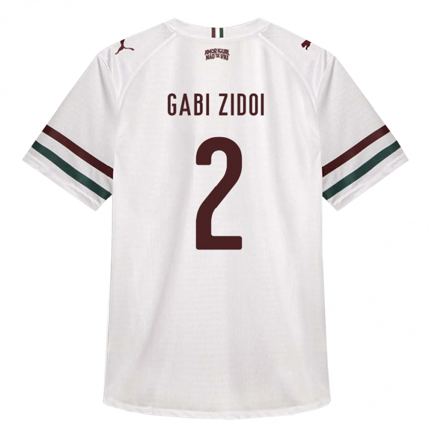 ילדים כדורגל Gabi Zidoi #2 לבן ירוק בורדו הרחק ג'רזי 2026/27