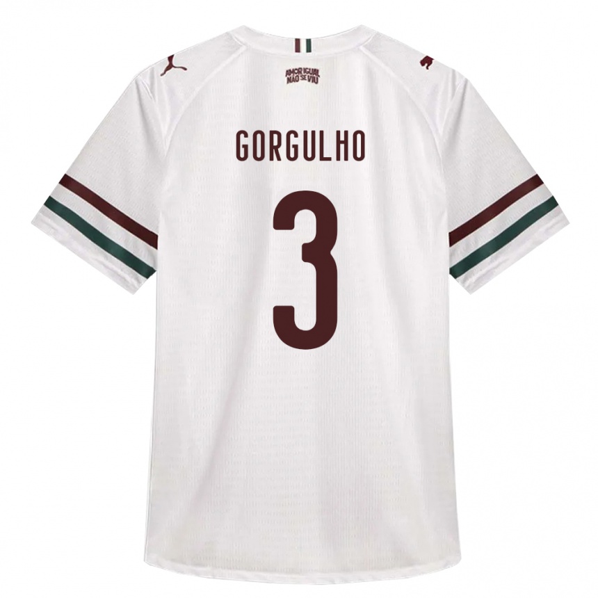 ילדים כדורגל Gabriel Gorgulho #3 לבן ירוק בורדו הרחק ג'רזי 2026/27 ילדים כדורגל Gabriel Gorgulho #3 לבן ירוק בורדו הרחק ג'רזי 2026/27