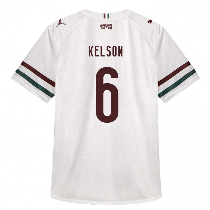 ילדים כדורגל Kelson #6 לבן ירוק בורדו הרחק ג'רזי 2026/27