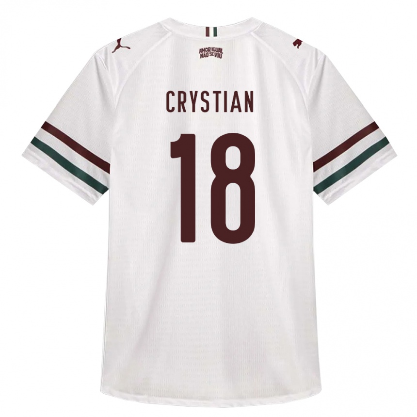 ילדים כדורגל Crystian #18 לבן ירוק בורדו הרחק ג'רזי 2026/27