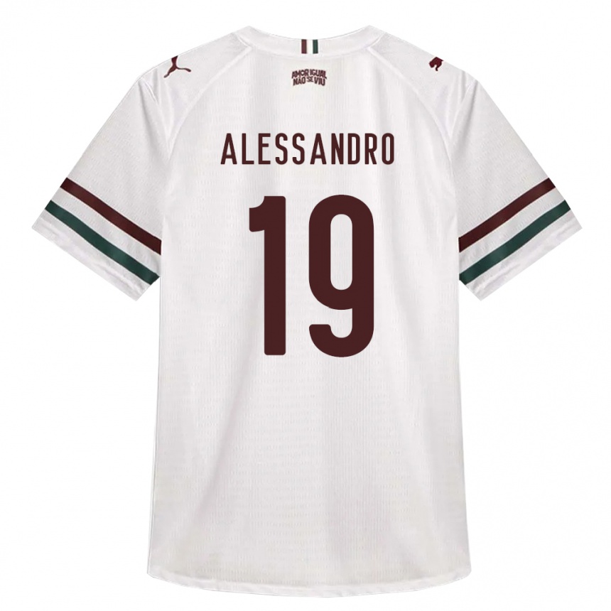 ילדים כדורגל Alessandro #19 לבן ירוק בורדו הרחק ג'רזי 2026/27
