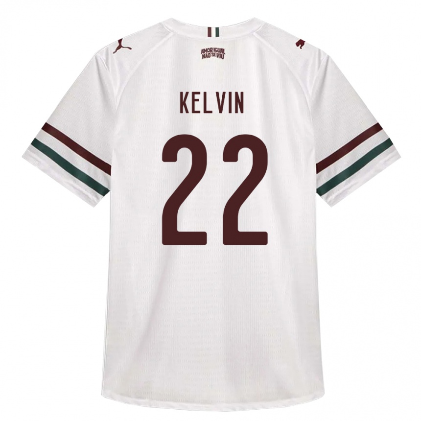 ילדים כדורגל Kelvin #22 לבן ירוק בורדו הרחק ג'רזי 2026/27