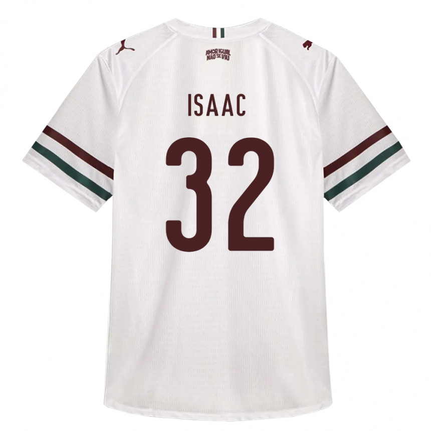 ילדים כדורגל Isaac #32 לבן ירוק בורדו הרחק ג'רזי 2026/27 ילדים כדורגל Isaac #32 לבן ירוק בורדו הרחק ג'רזי 2026/27
