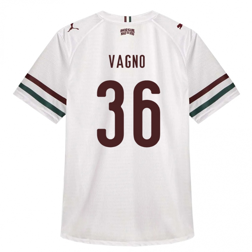 ילדים כדורגל Vagno #36 לבן ירוק בורדו הרחק ג'רזי 2026/27