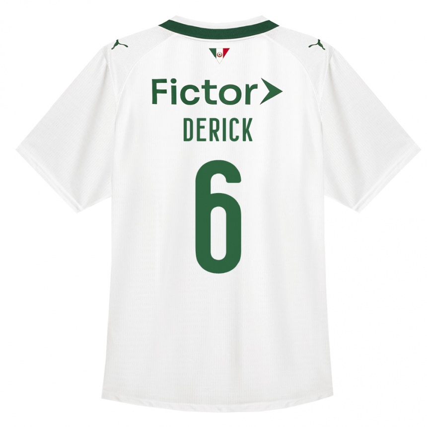 ילדים כדורגל Derick #6 ירוק לבן הרחק ג'רזי 2026/27