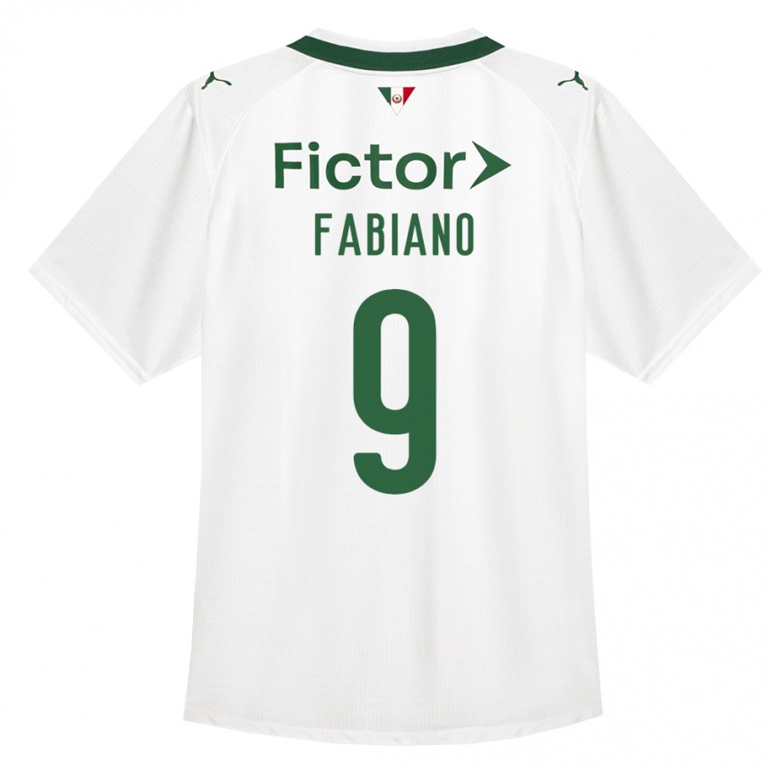 ילדים כדורגל Fabiano #9 ירוק לבן הרחק ג'רזי 2026/27
