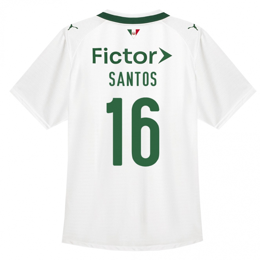 ילדים כדורגל Gaby Santos #16 ירוק לבן הרחק ג'רזי 2026/27