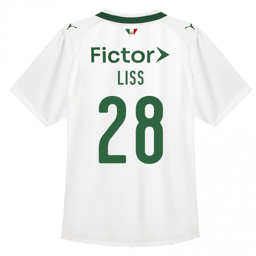 ילדים כדורגל Victória Liss #28 ירוק לבן הרחק ג'רזי 2026/27