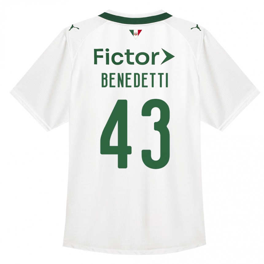 ילדים כדורגל Luis Benedetti #43 ירוק לבן הרחק ג'רזי 2026/27