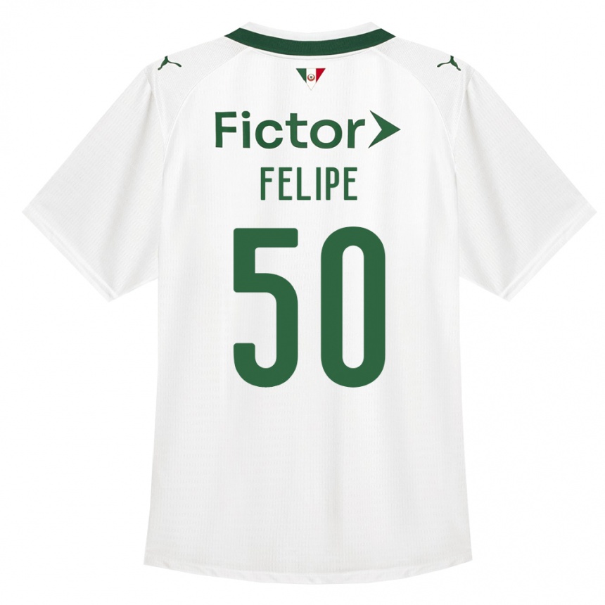 ילדים כדורגל Luis Felipe Pacheco #50 ירוק לבן הרחק ג'רזי 2026/27
