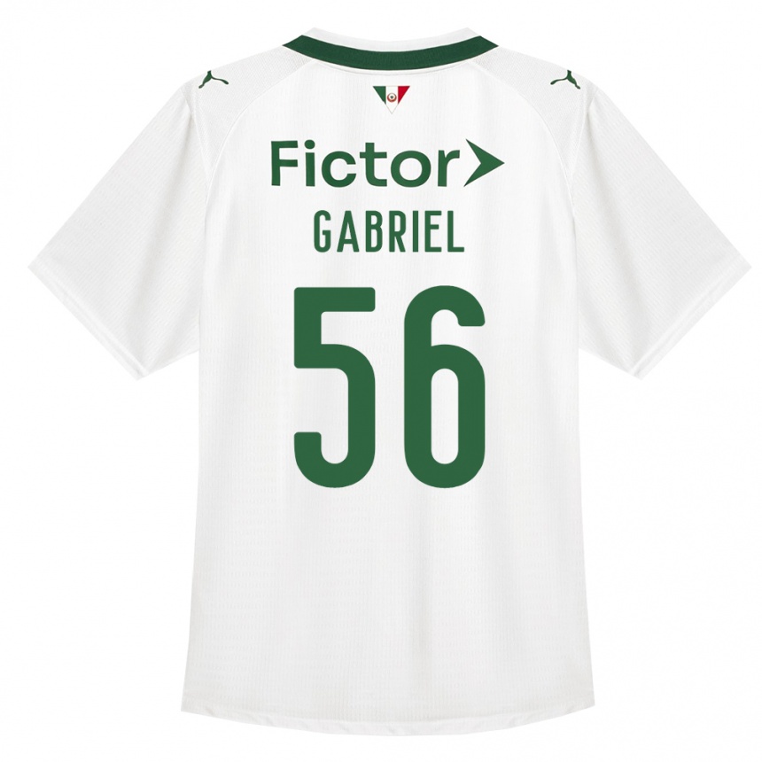 ילדים כדורגל Arthur Gabriel #56 ירוק לבן הרחק ג'רזי 2026/27