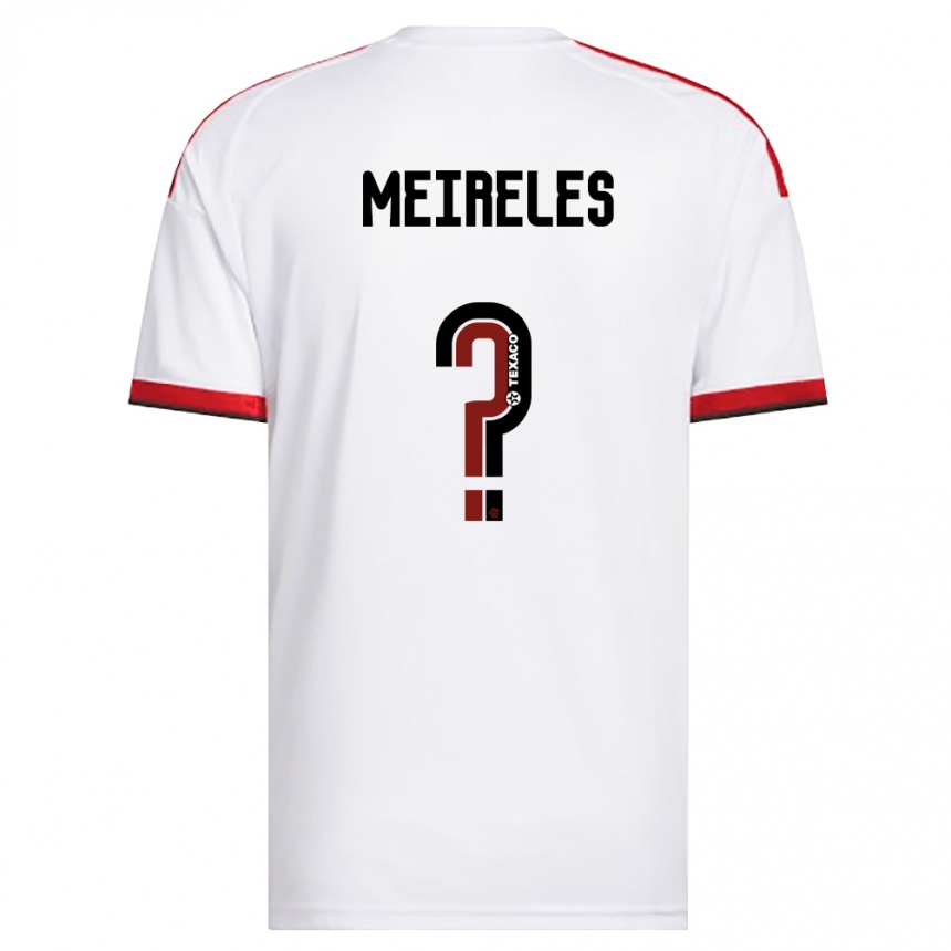 ילדים כדורגל Lu Meireles #0 לבן אדום שחור הרחק ג'רזי 2026/27
