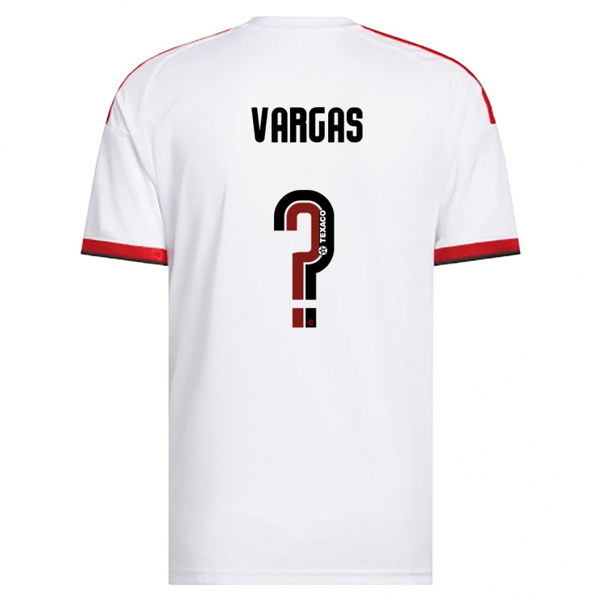 ילדים כדורגל Rafael Vargas #0 לבן אדום שחור הרחק ג'רזי 2026/27