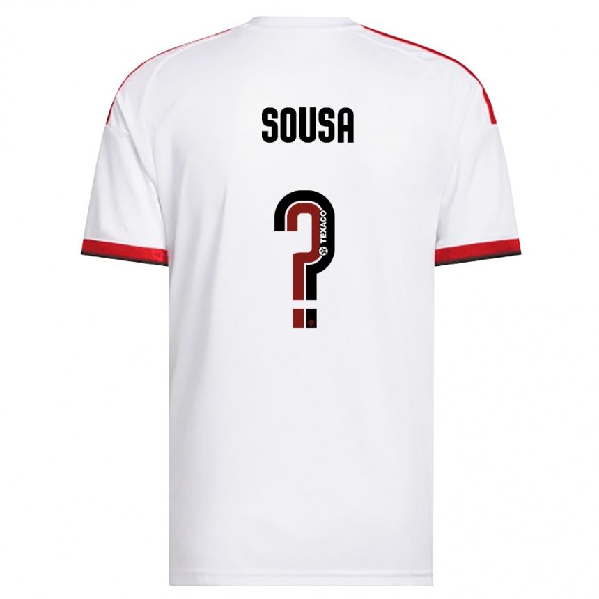 ילדים כדורגל Guilherme Sousa #0 לבן אדום שחור הרחק ג'רזי 2026/27