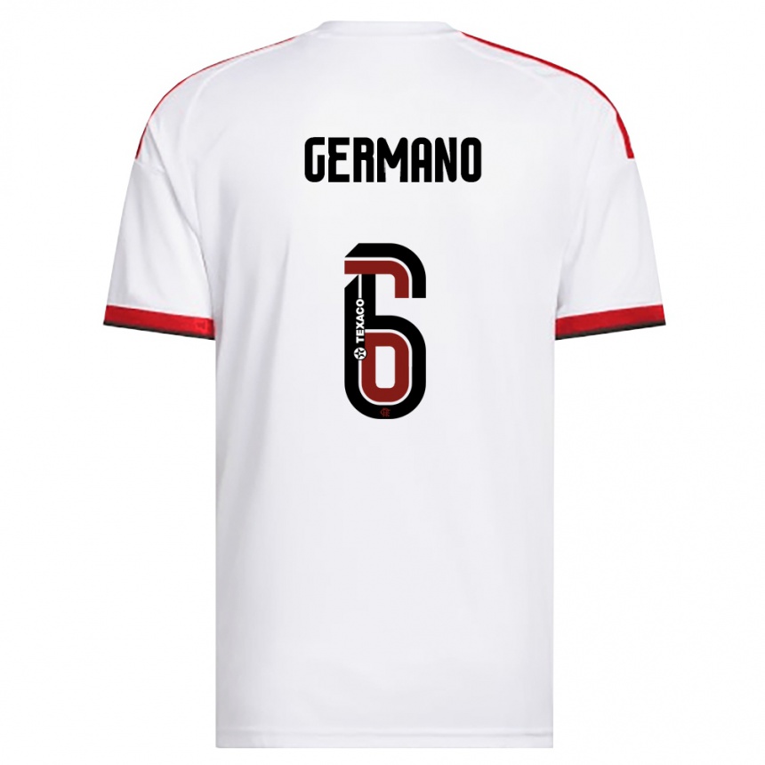 ילדים כדורגל Germano #6 לבן אדום שחור הרחק ג'רזי 2026/27
