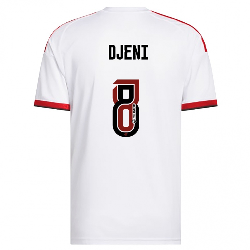 ילדים כדורגל Djeni #8 לבן אדום שחור הרחק ג'רזי 2026/27 ילדים כדורגל Djeni #8 לבן אדום שחור הרחק ג'רזי 2026/27
