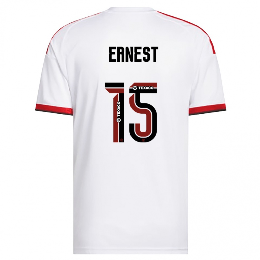 ילדים כדורגל Ernest #15 לבן אדום שחור הרחק ג'רזי 2026/27