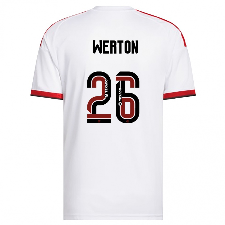 ילדים כדורגל Werton #26 לבן אדום שחור הרחק ג'רזי 2026/27