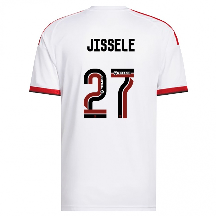 ילדים כדורגל Jissele #27 לבן אדום שחור הרחק ג'רזי 2026/27