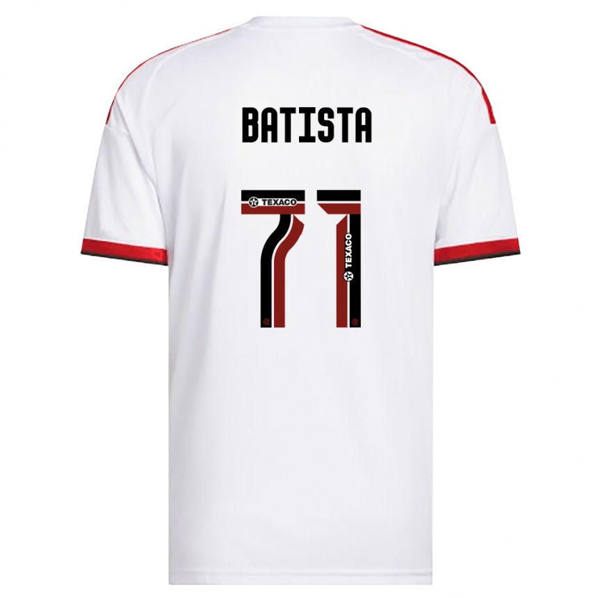 ילדים כדורגל Pedro Batista #71 לבן אדום שחור הרחק ג'רזי 2026/27