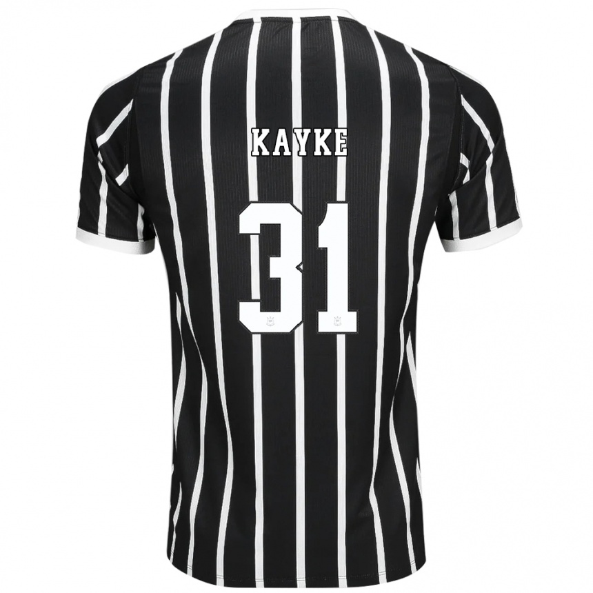 ילדים כדורגל Kayke #31 שחור לבן אדום הרחק ג'רזי 2026/27 ילדים כדורגל Kayke #31 שחור לבן אדום הרחק ג'רזי 2026/27