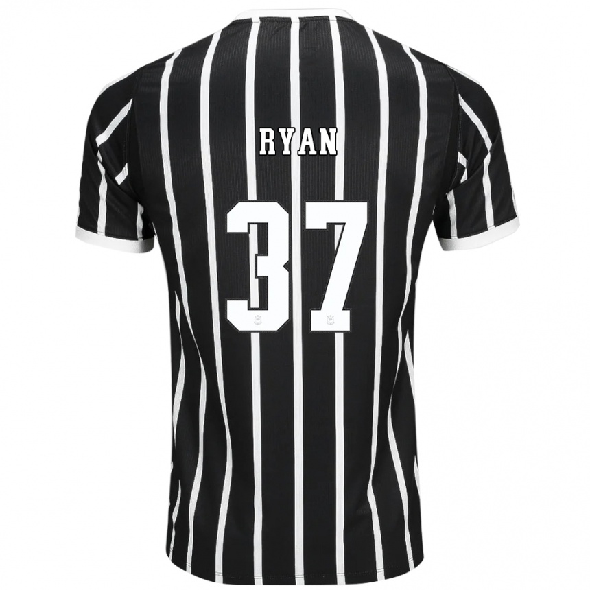 ילדים כדורגל Ryan #37 שחור לבן אדום הרחק ג'רזי 2026/27 ילדים כדורגל Ryan #37 שחור לבן אדום הרחק ג'רזי 2026/27