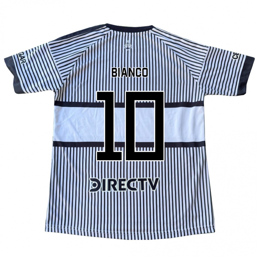 ילדים כדורגל Lautaro Bianco #10 לבן שחור צהוב הרחק ג'רזי 2026/27