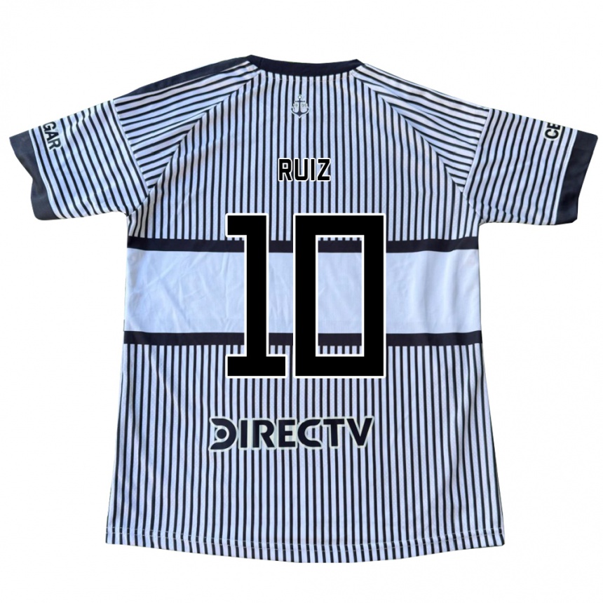 ילדים כדורגל Joaquín Ruiz #10 לבן שחור צהוב הרחק ג'רזי 2026/27
