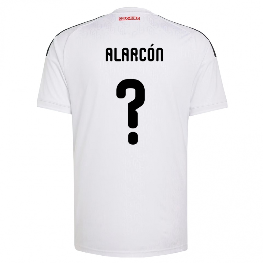 גברים כדורגל Danilo Alarcón #0 לבן שחור ג'רזי ביתית 2026/27