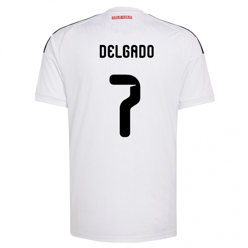 גברים כדורגל Amaro Delgado #7 לבן שחור ג'רזי ביתית 2026/27